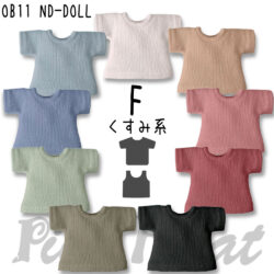 素色半袖T恤／背心【F】霧面系